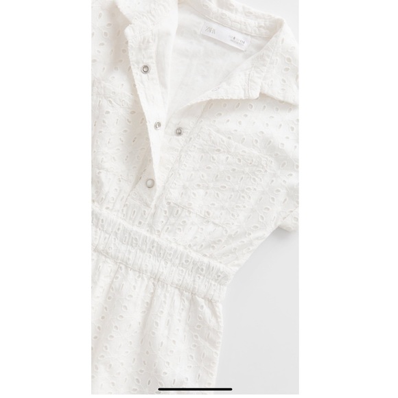 ZARA Girls Swiss Embroidery Jumpsuit - Picture 3 of 3